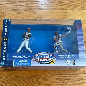 Ken Griffey Jr and Andruw Jones Starting Lineup 2 Figures Classic Doubles MLB